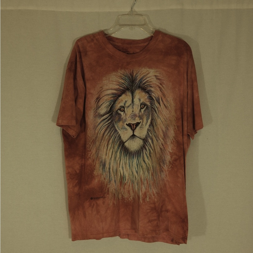 Rainforest Cafe The Mountain Lion Tie Dye T Shirt Large Orange Animal Print